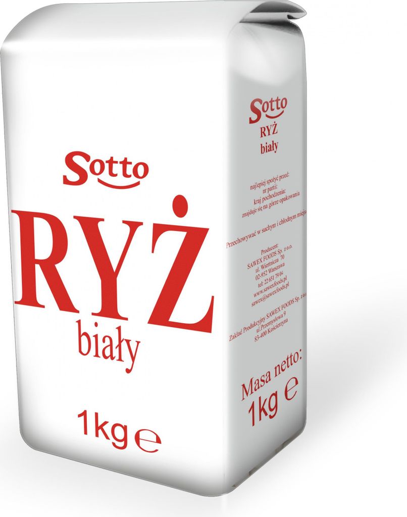 Sotto Ryż Biały Długoziarnisty 1kg papier Zdjęcie produktu 