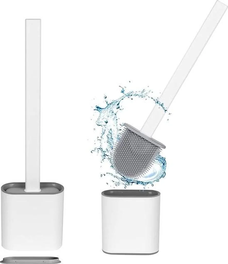 Brosse de toilettes durable en acier inoxydable pour salle de bain chic