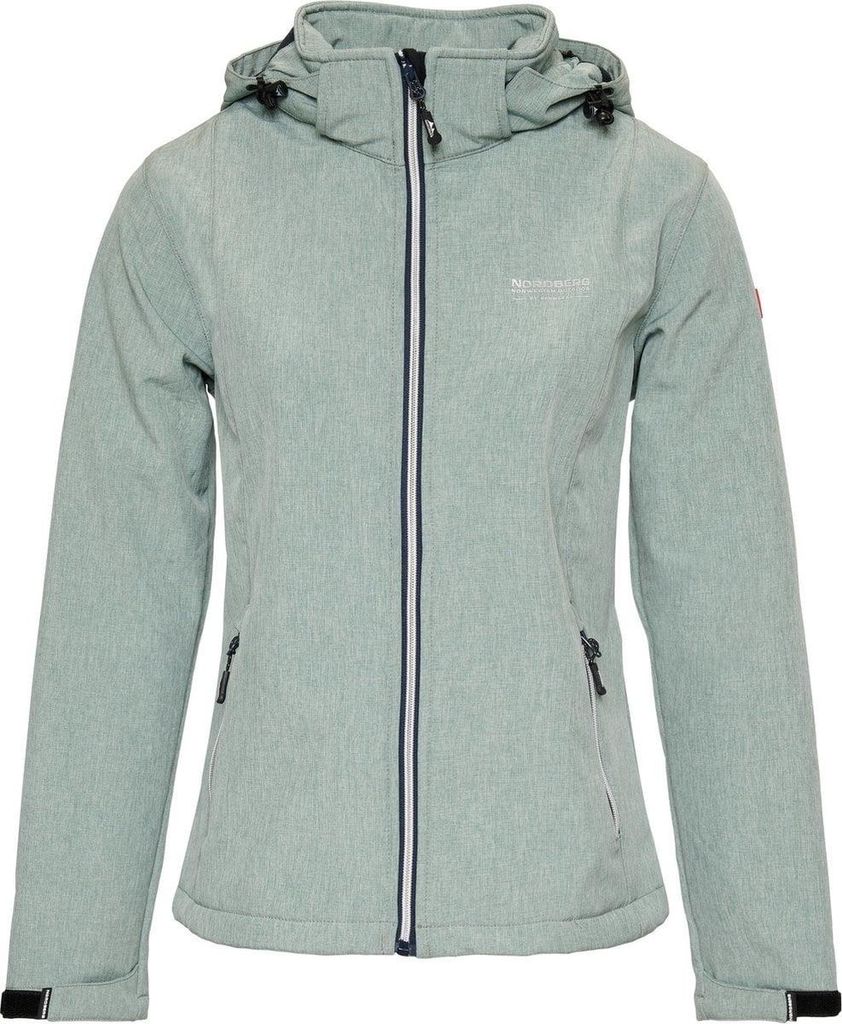 Nordberg RINDA - Softshell-Sommerjacke für Damen - Hellgrün meliert - Größe XL