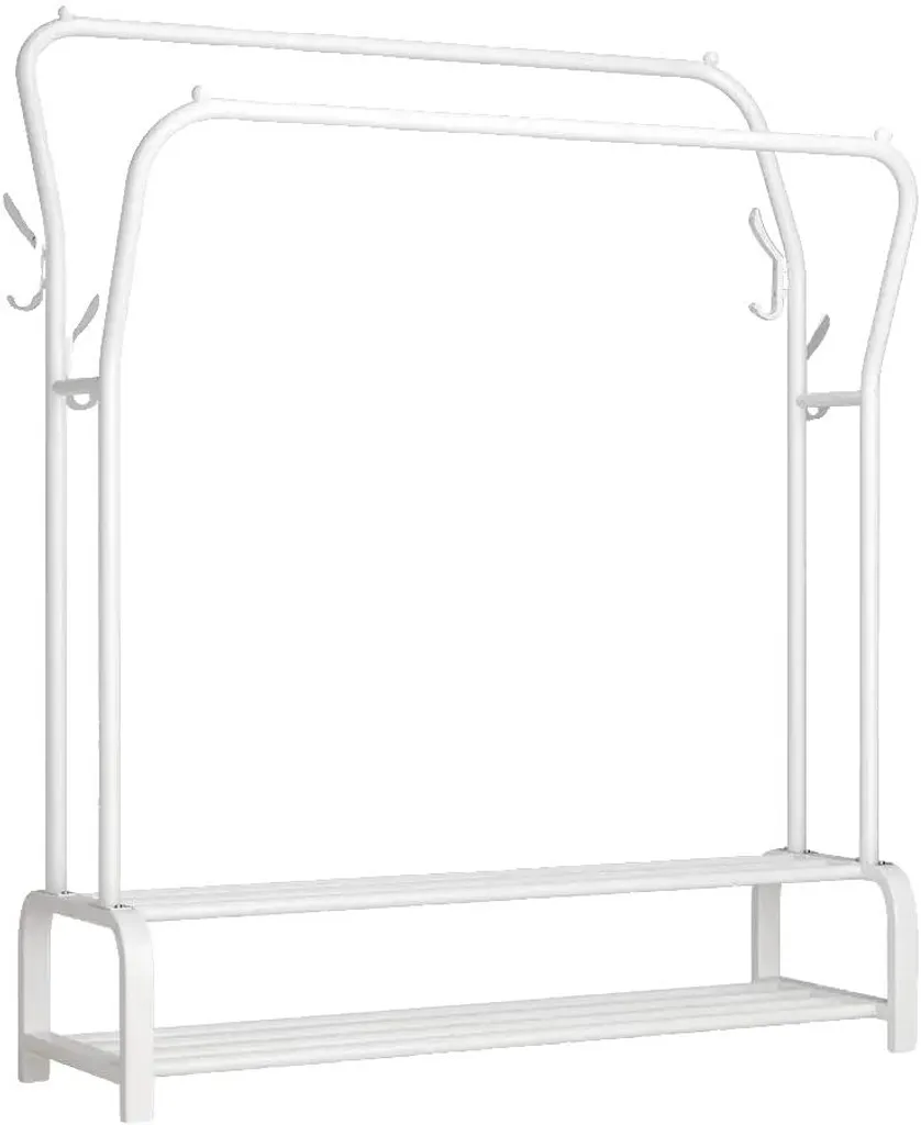 Porte-manteau double tringle blanc : fini le désordre dans la chambre