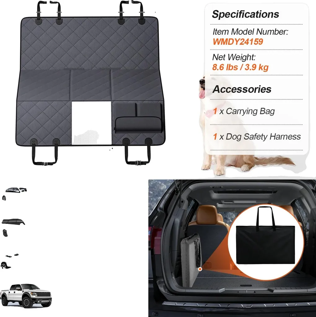 Lit de voyage voiture pour grand chien - Extension de siège 137x61cm