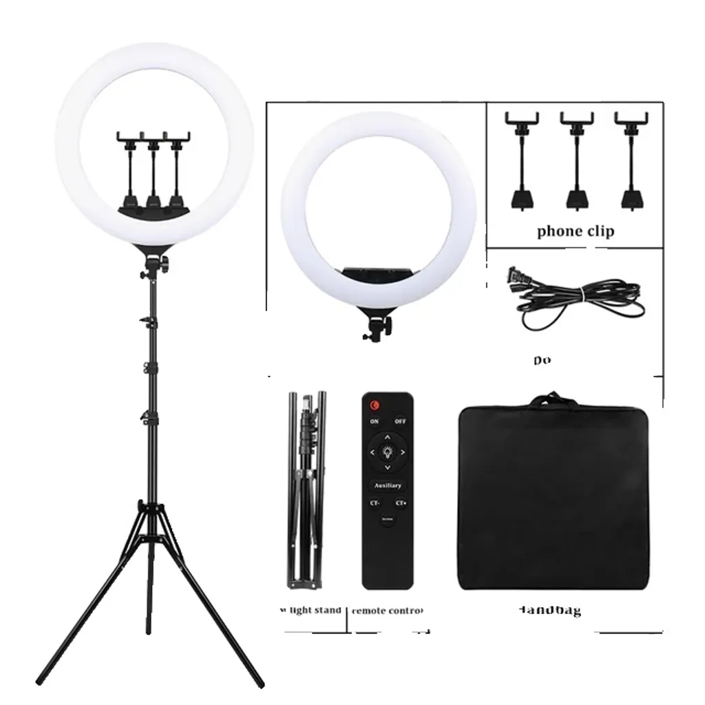 Ring Light LED 22 pouces kit complet pour éclairage studio et vidéo