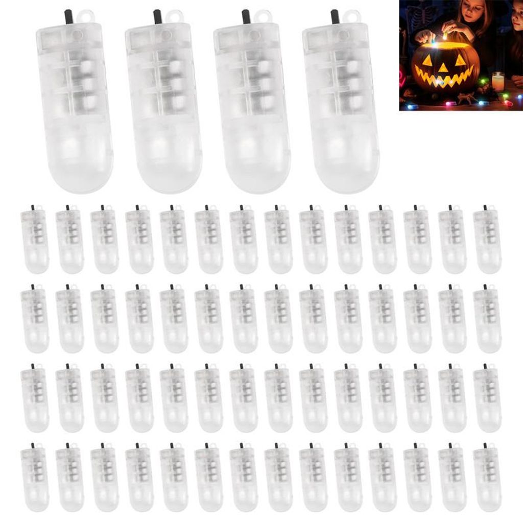 60er Set LED Ballonlichter mit Haken – Bunte Mini LED für Lampions & Papierlaternen, Party Deko für Hochzeit, Geburtstag & Weihnachten