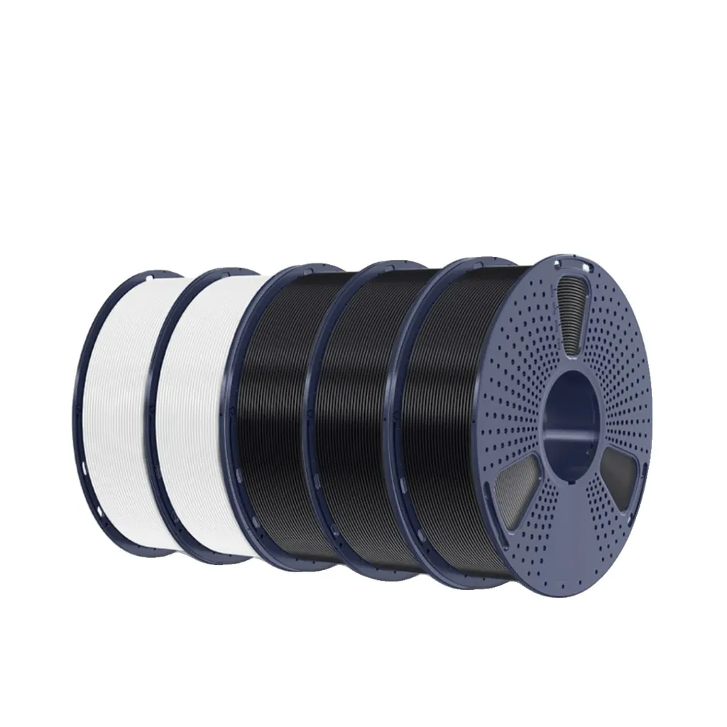 Filamento Stampante 3D PLA 1.75mm - Set 5 Bobine 3 Nero 2 Bianco