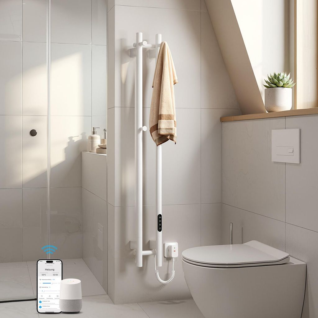 Heilmetz Elektrischer Handtuchheizkörper Smart WLAN Produktbild 