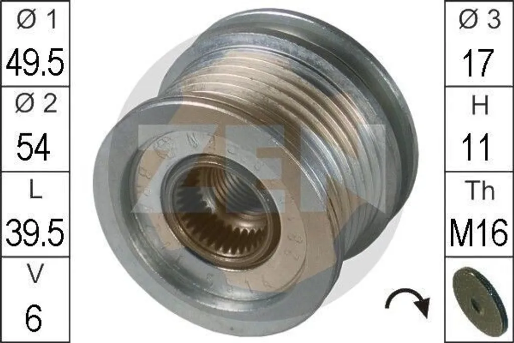 Puleggia ERA ZN5514 OE 03G 901 19B - Qualità Originale per Gruppo VAG