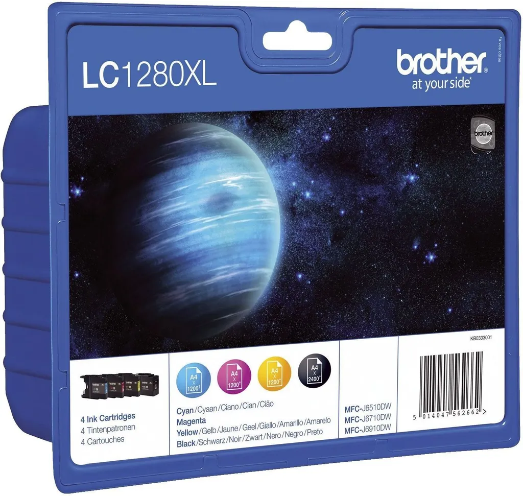 Set Cartucce Brother LC1280XL - Kit Completo 4 Colori per Stampanti A3