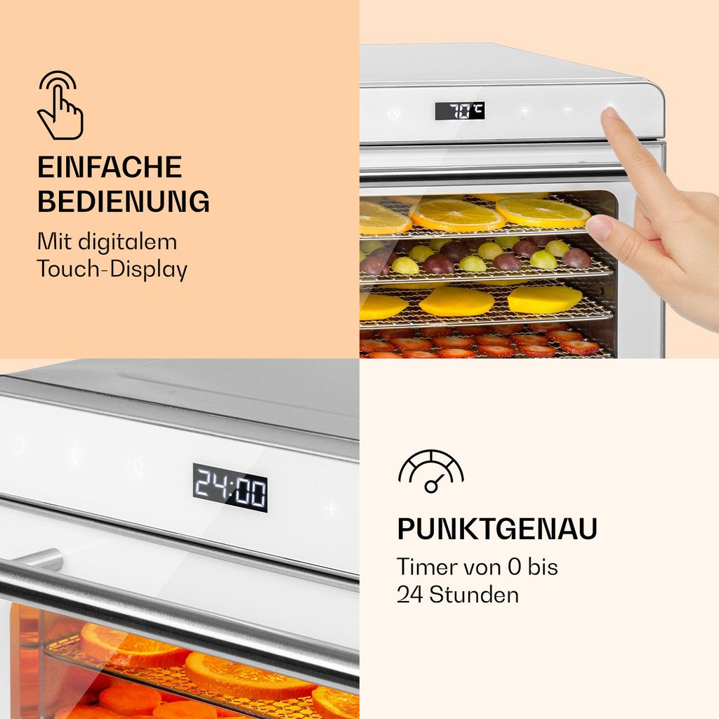 Klarstein Dörrautomat, Dörrgerät für Gemüse, Obst, Nüsse Produktbild 3