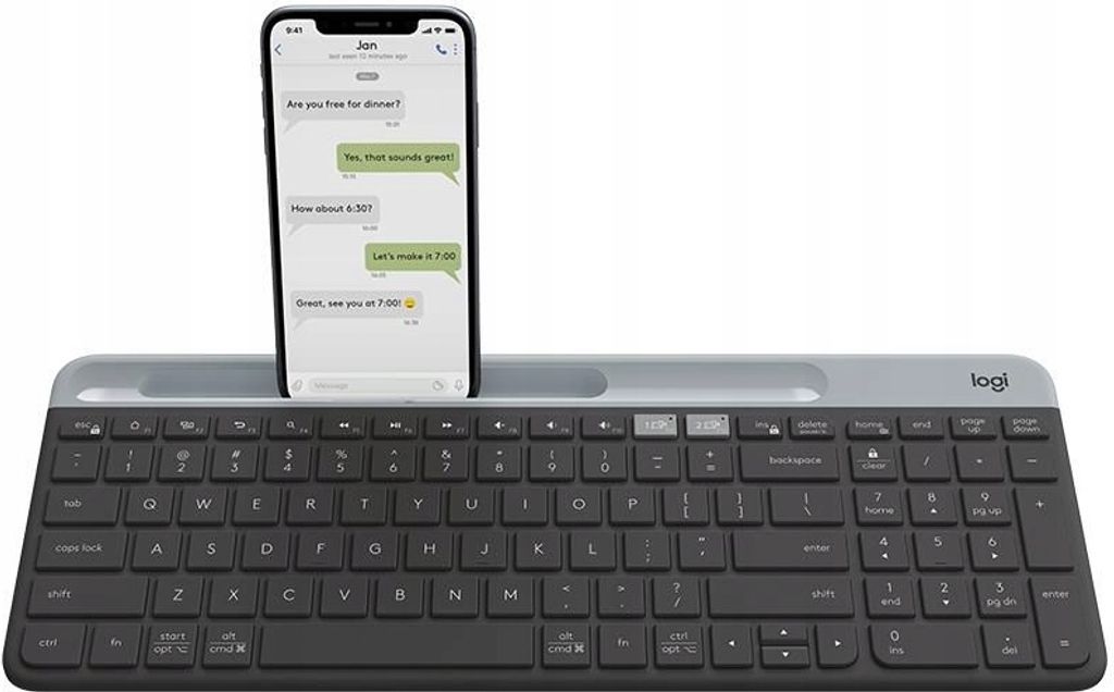 Logitech Slim Multi-Device Keyboard K580, Pełnowymiarowy Zdjęcie produktu 