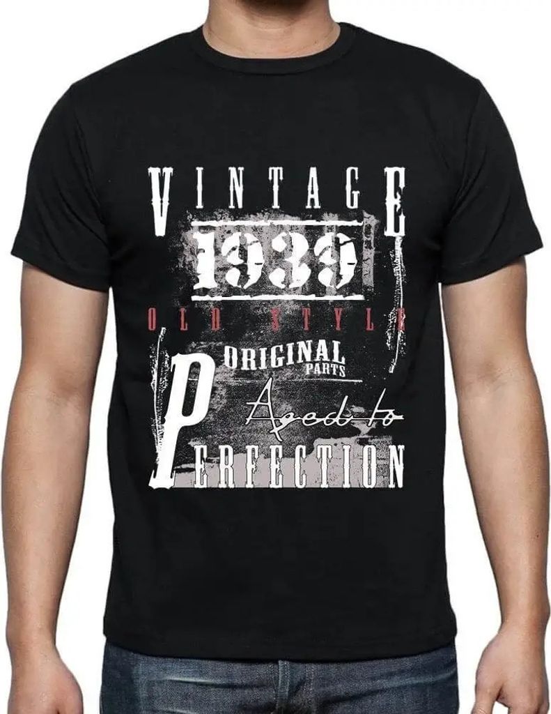 Herren Grafik T-Shirt Originalteile bis zur Perfektion gealtert 1939 – Original Parts Aged To Perfection 1939 – Geschenk 85. Geburtstag Jahrest...