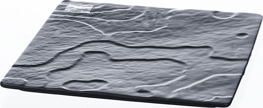 CLIFF porcelain plate - schwarz - 21x21x2cm - Porzellan