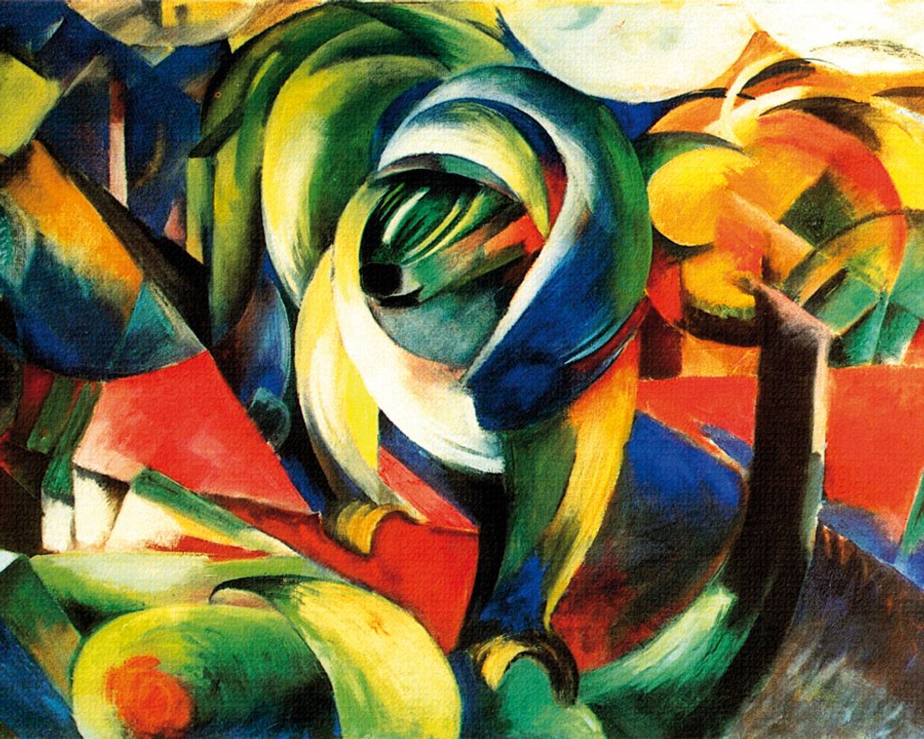 Franz Marc Kunstdruck Bild - Der Mandrill, 1913 (40 x 50 cm)