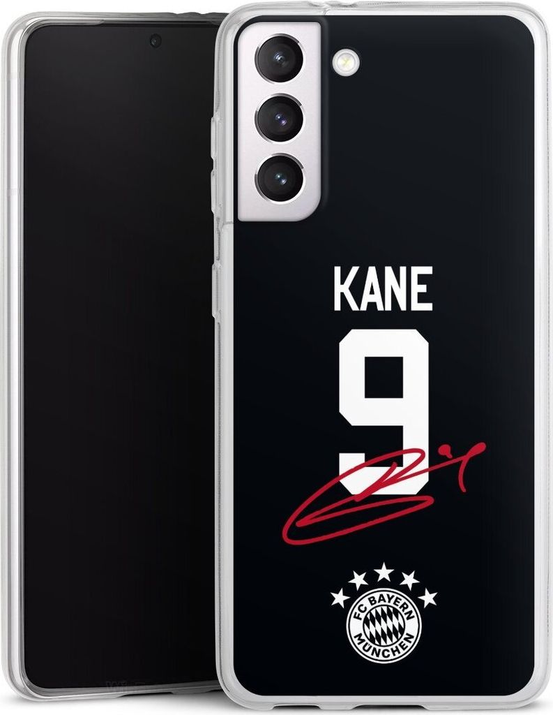 DeinDesign Slim Hülle für Samsung Galaxy S21 5G Silikon Case Ultra Dünn Handyhülle FC Bayern München Trikot Harry Kane