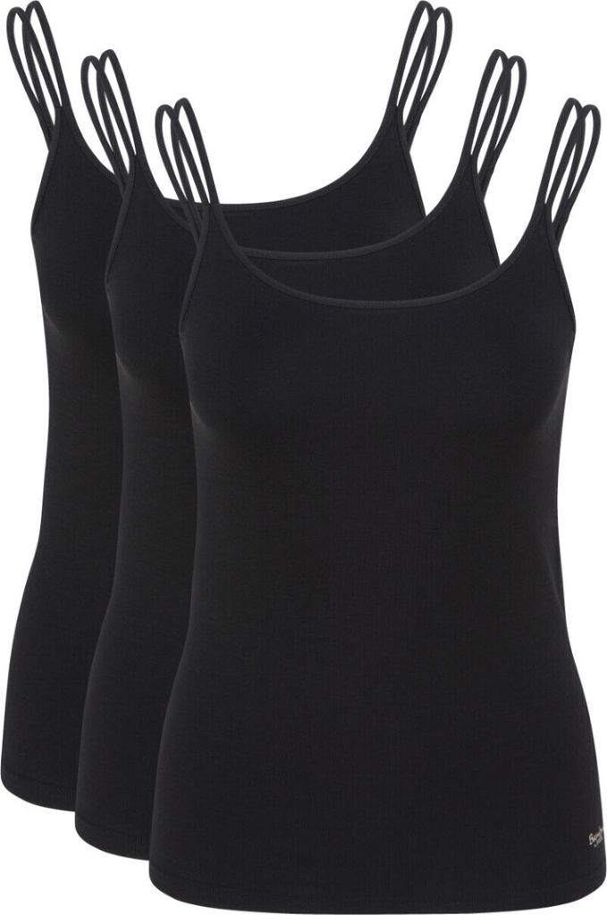 Speidel 3er-Pack Bambus Spaghetti Top Nachhaltige Bambus-Fasern, Raffinierte Doppelträger mit Stil, Frisches Gefühl ohne Seitennähte