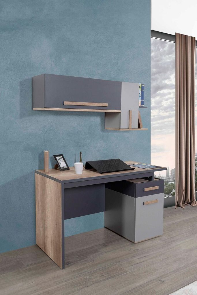 Schreibtisch Modern Tisch Wandregal Holz Jugend Kinderzimmer Möbel Design