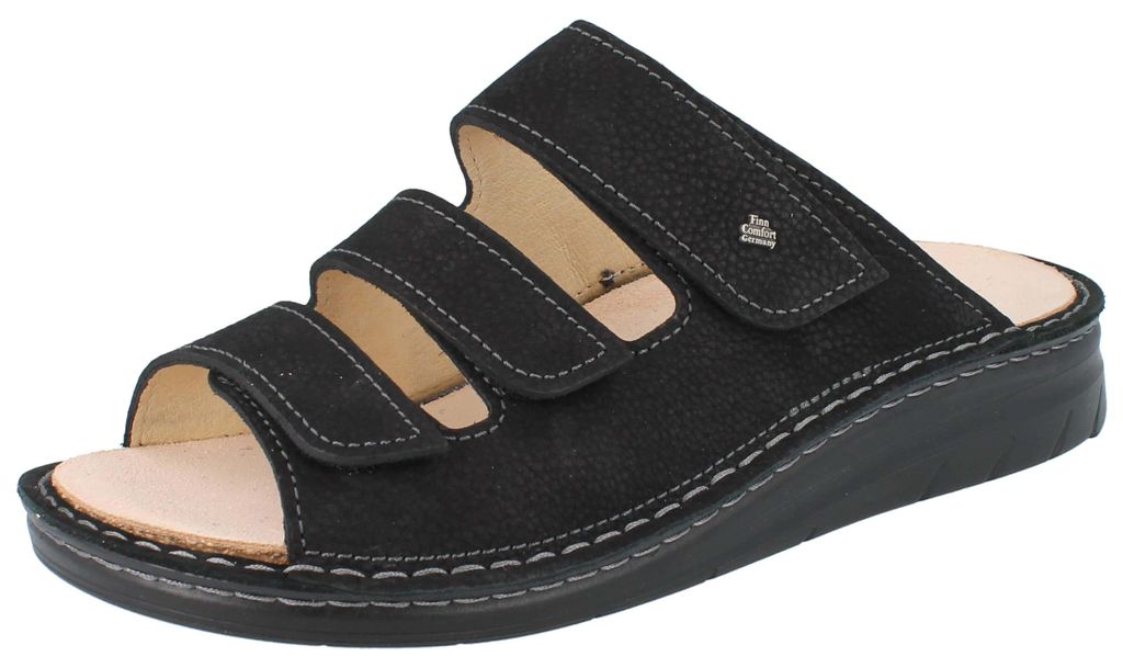 FINN COMFORT Mataro Herren Pantolette schwarz Nubukleder - Produktbild 