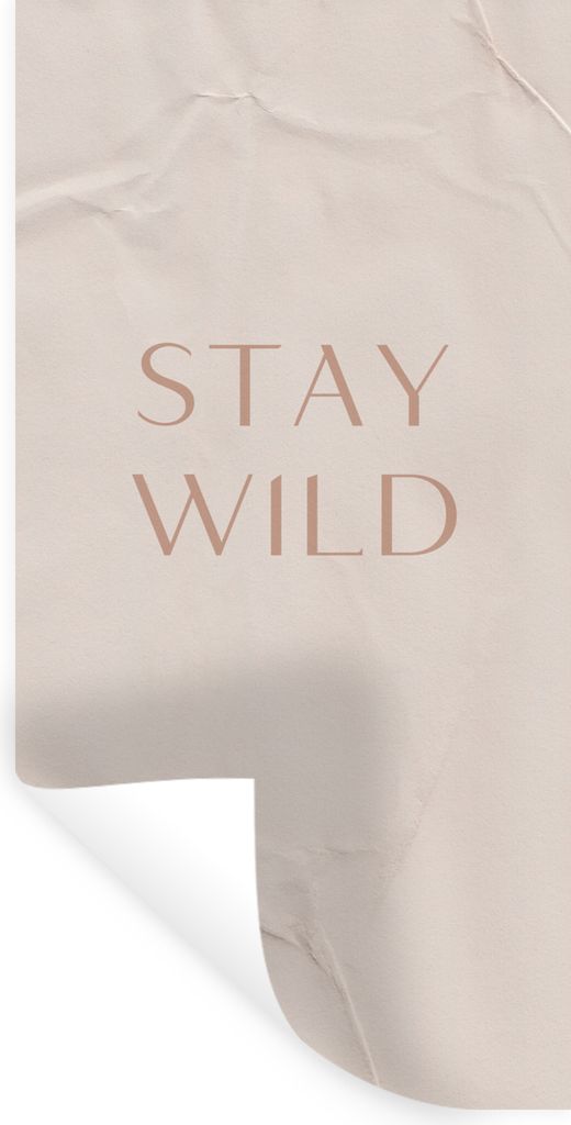 MuchoWow Wandtattoo Wandsticker Wandaufkleber Zitate - Text - Wild bleiben 20x40 cm Selbstklebend und Repositionierbar - Selbstklebend - Fototapeten