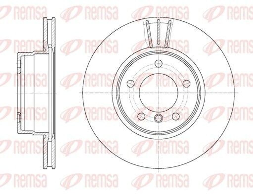 2x REMSA Bremsscheibe 6653.10 vorne für BMW 5 Limousine Produktbild 
