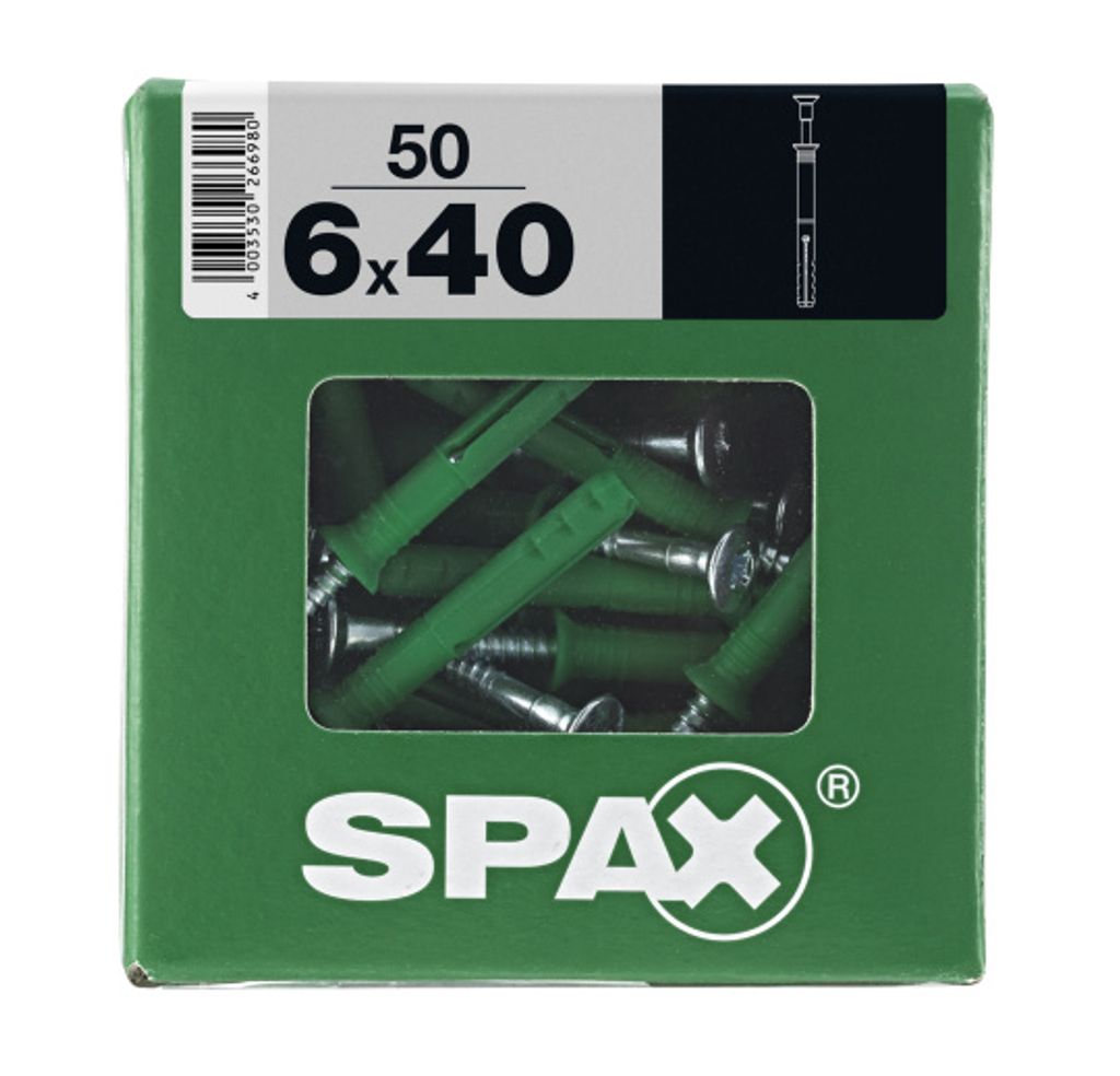 SPAX Typ-ND, Nageldübel 6 x 40 mm, 50 Stück