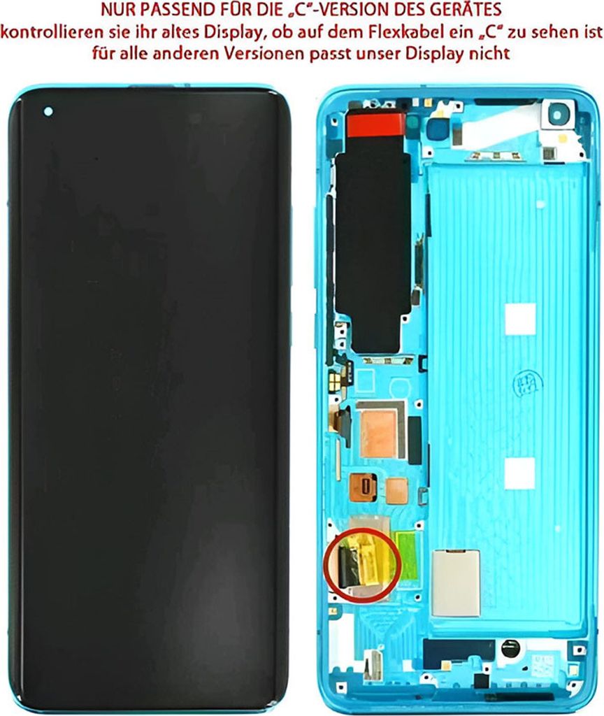 Original Xiaomi Mi 10 5G / Mi 10 Pro 5G OLED Display Touchsceen Bildschirm Rahmen Grün & Werkzeug