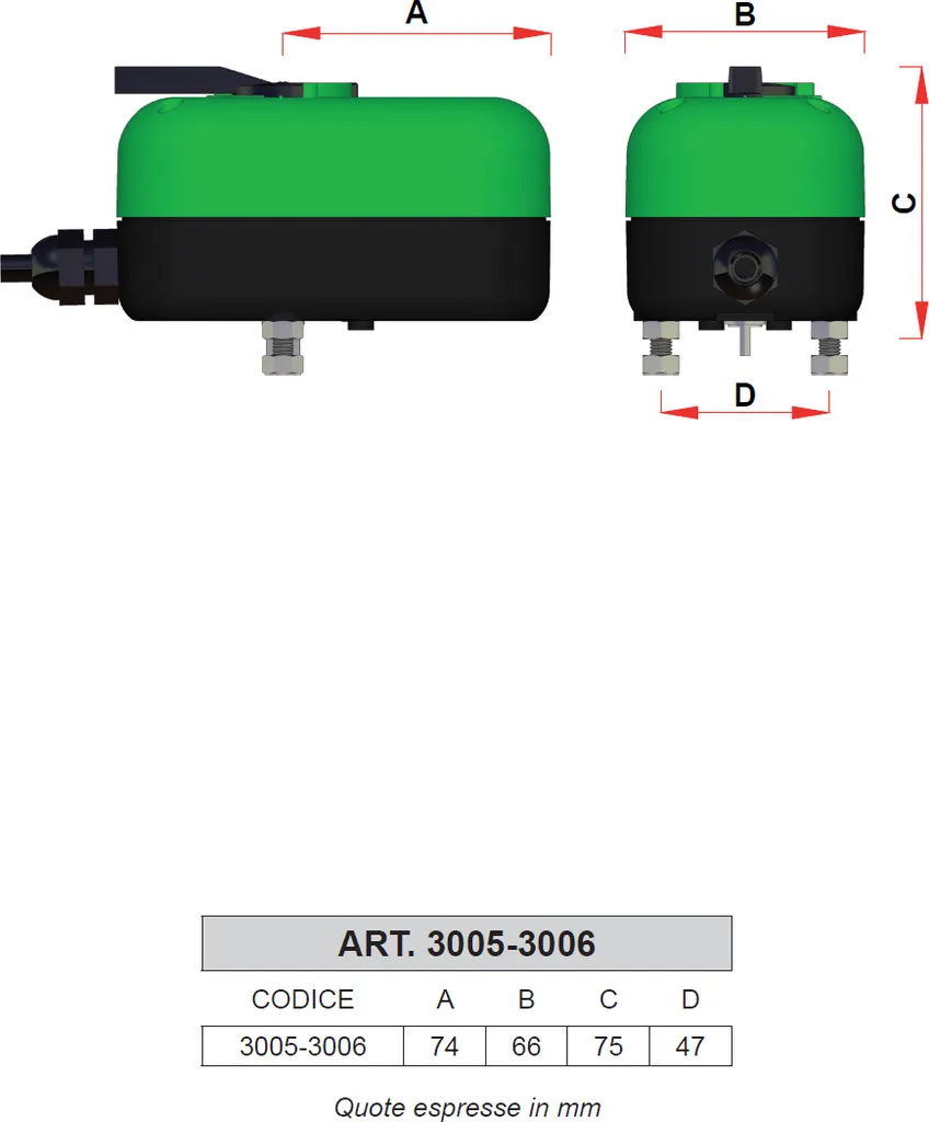 Actionneur FAR SMALL 3005 230V robuste avec commande de secours - 2