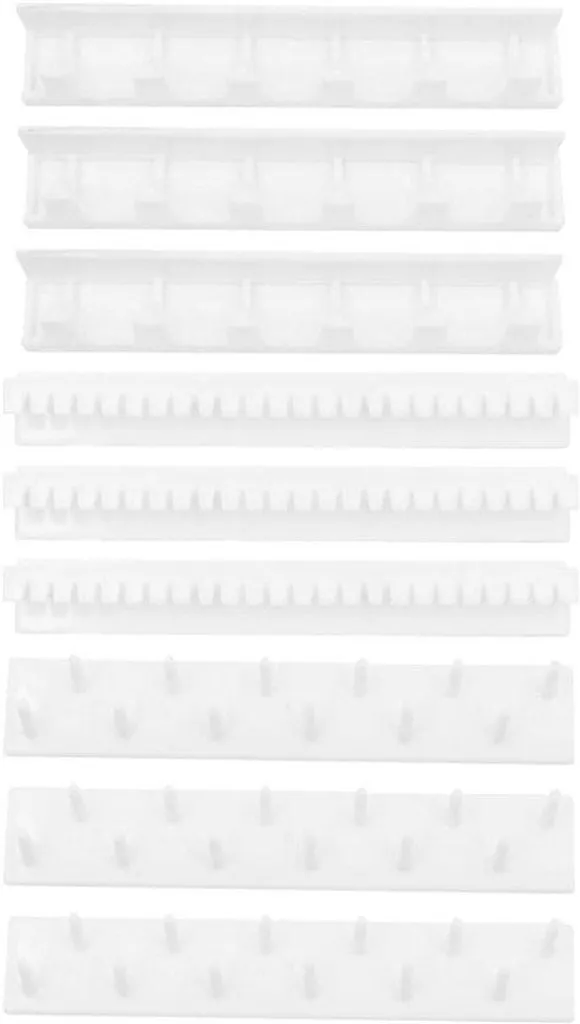 Porte-bijoux mural adhésif blanc ensemble de 9 pièces pour un rangement chic