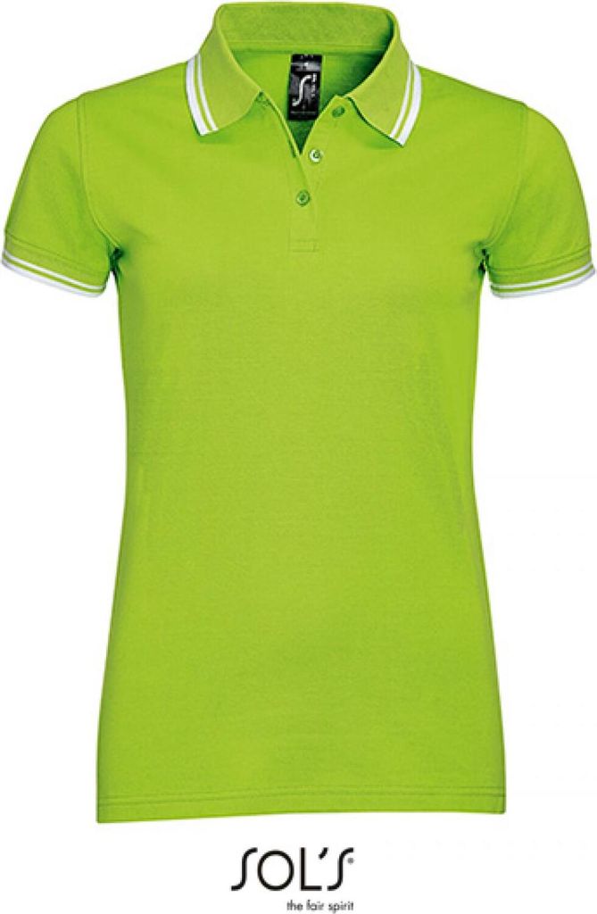 SOLs 00577 | Herren Polo Shirt Pasadena - Farbe: Lime/White - Größe: L