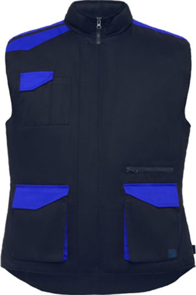 Roly Workwear CQ8414 | Multipocket Vest Armada S bis 3XL - Farbe: Navy Blue 55/Royal Blue 05 - Größe: XL