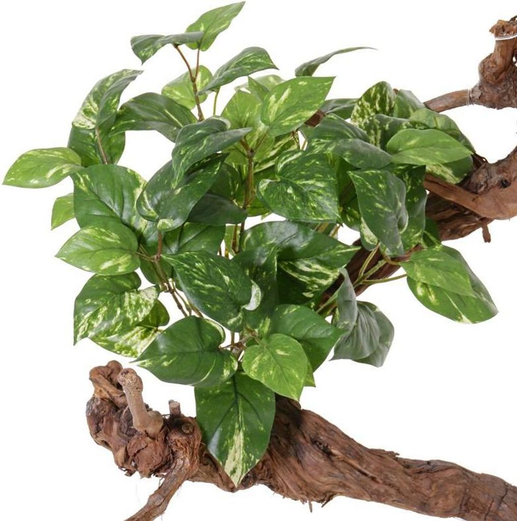 artplants.de Kunstpflanze Pothos NAEL, Steckstab, schwer brennbar, grün-weiß, 50cm - Deko Pflanze