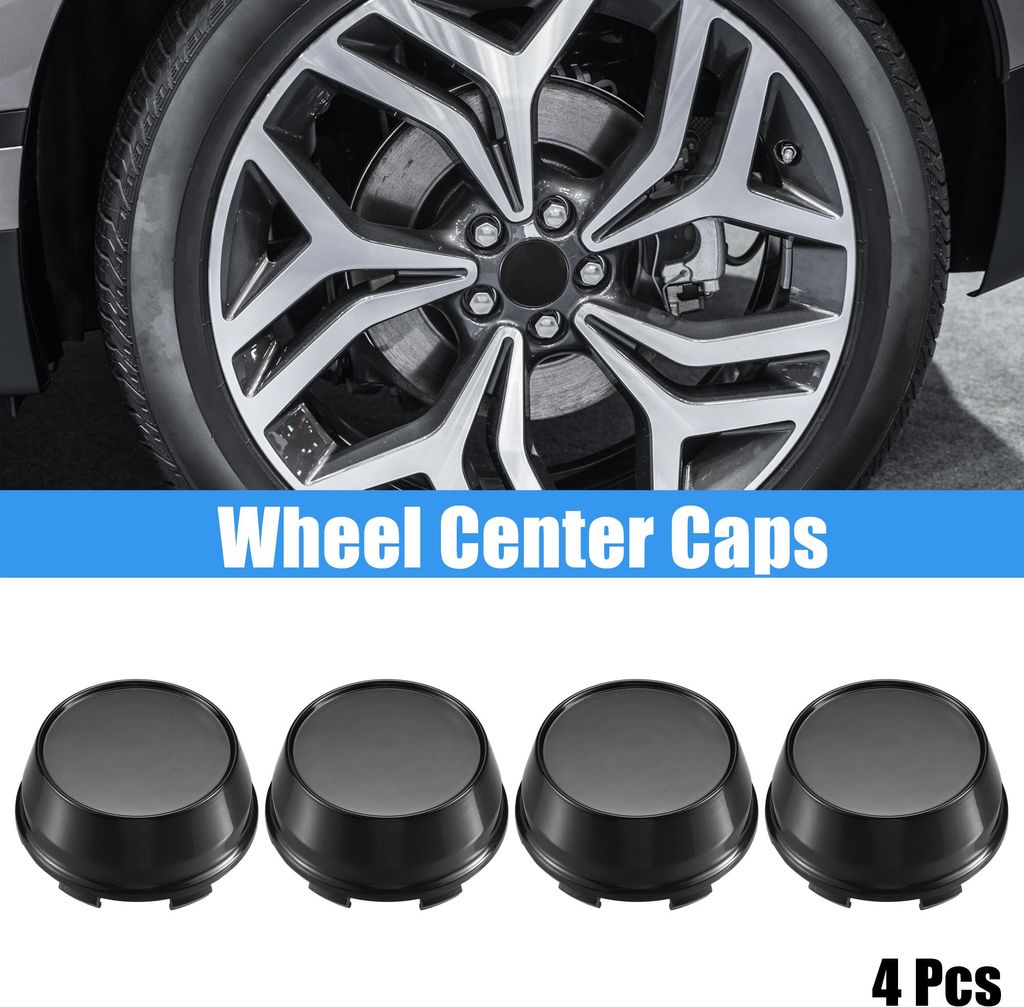 4 Stücke Radnaben Kappe Abdeckung 66mm 6 Clips Schwarz
