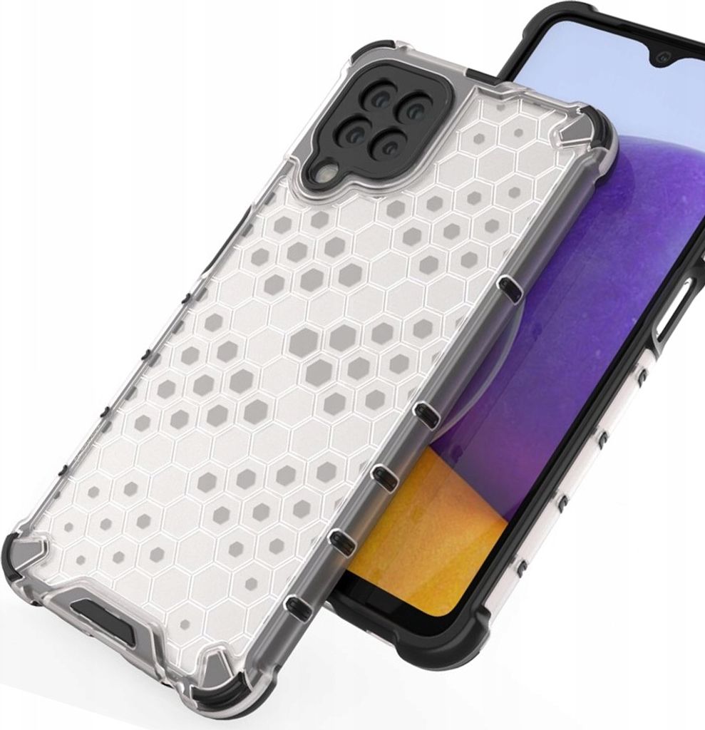 Honeycomb Armored Case mit Gelrahmen Samsung Galaxy A22 4G Transparent