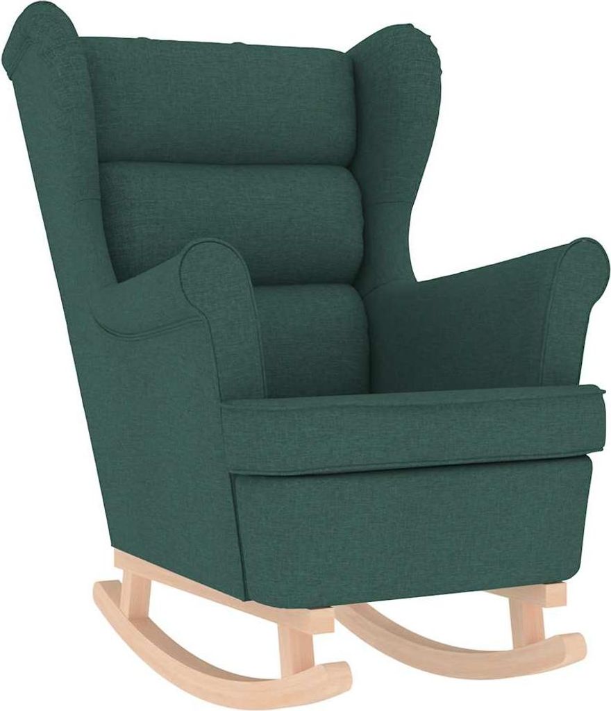 vidaXL Schaukelsessel Dunkelgrün 74x90x102 cm Stoff