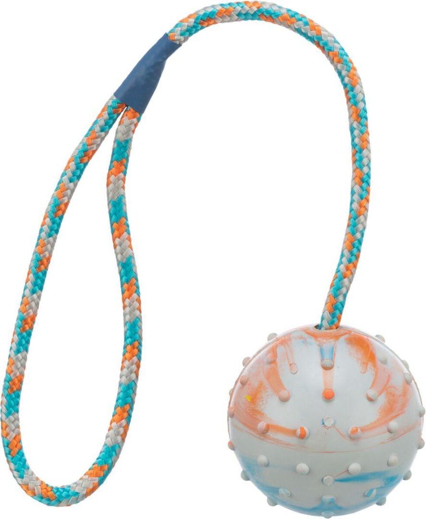 TRIXIE Ball am Seil, Naturgummi,  Ø 6 / 30 cm Produktbild 