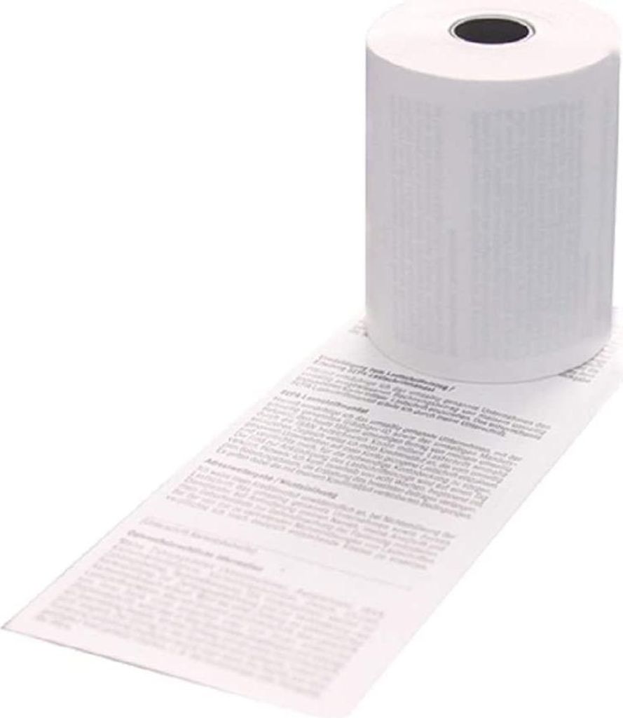 50 EC-Cash Rollen 57mm x 18m x 12mm SEPA Lastschrifttext - EC-Cash-Thermorollen