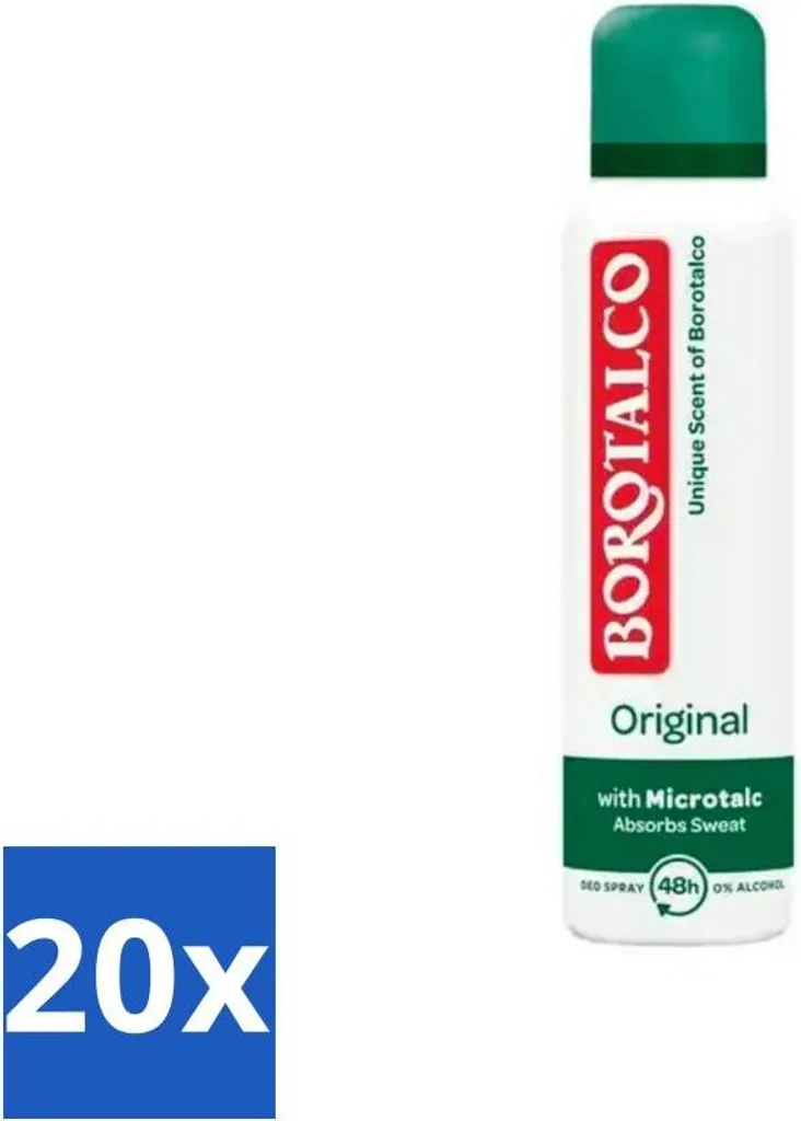 Borotalco Deo Spray Original 150ml - Confezione Risparmio 20 Pezzi - 1