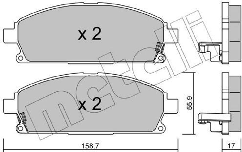 METELLI Bremsbeläge Satz Vorne Bremsklötze für NISSAN Pathfinder II (R50) 22-0406-1
