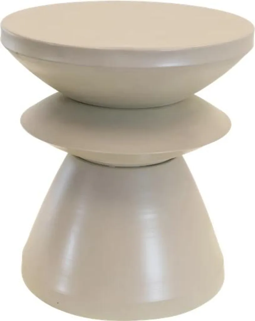 Tavolino Grigio Chiaro Acciaio Ø36x39,5 cm | Offerta Arredo Casa