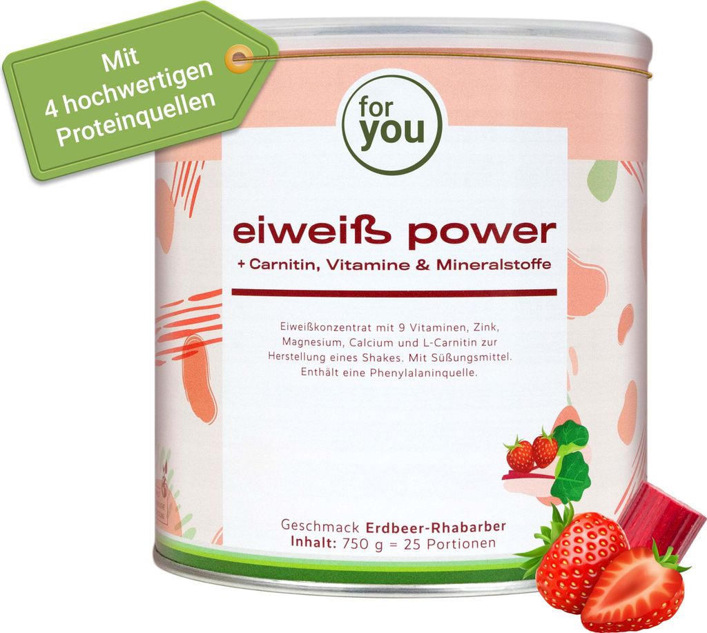 per voi eiweiß power fragola e rabarbaro Immagine del prodotto 