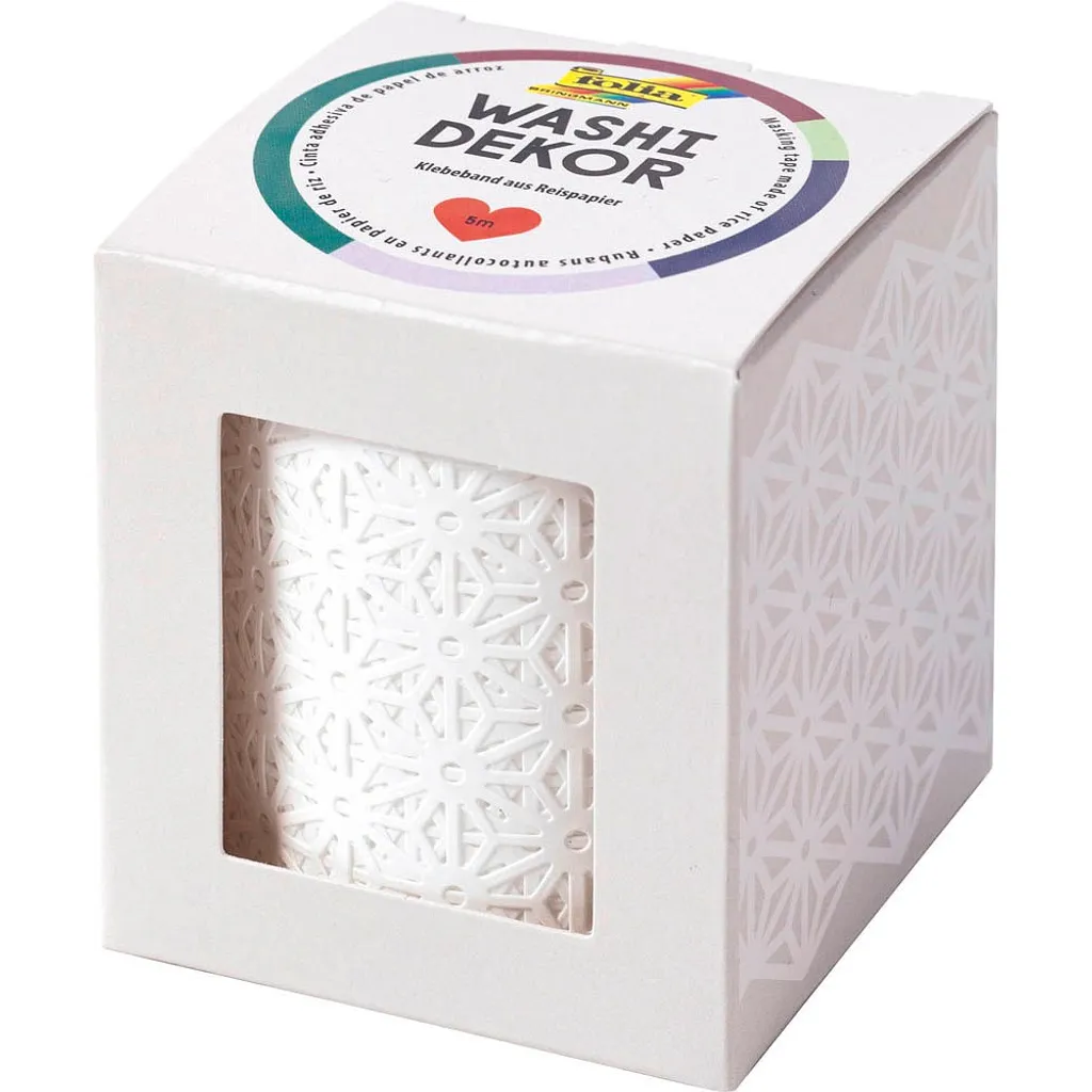 Washi-Dekor bordure fleurs pour décoration mariage et scrapbooking blanc - 2