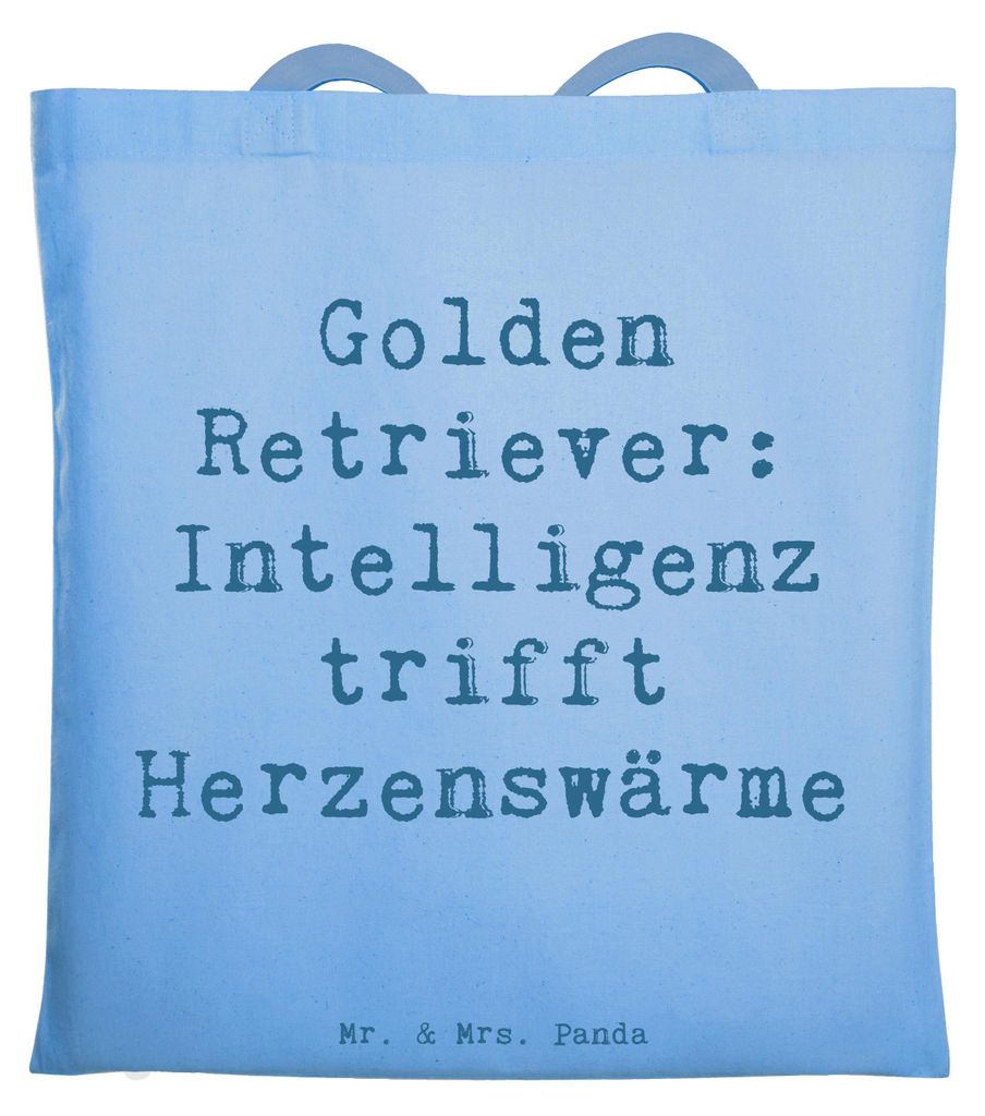 Mr. & Mrs. Panda Shopping Tasche Spruch Golden Retriever Produktbild 
