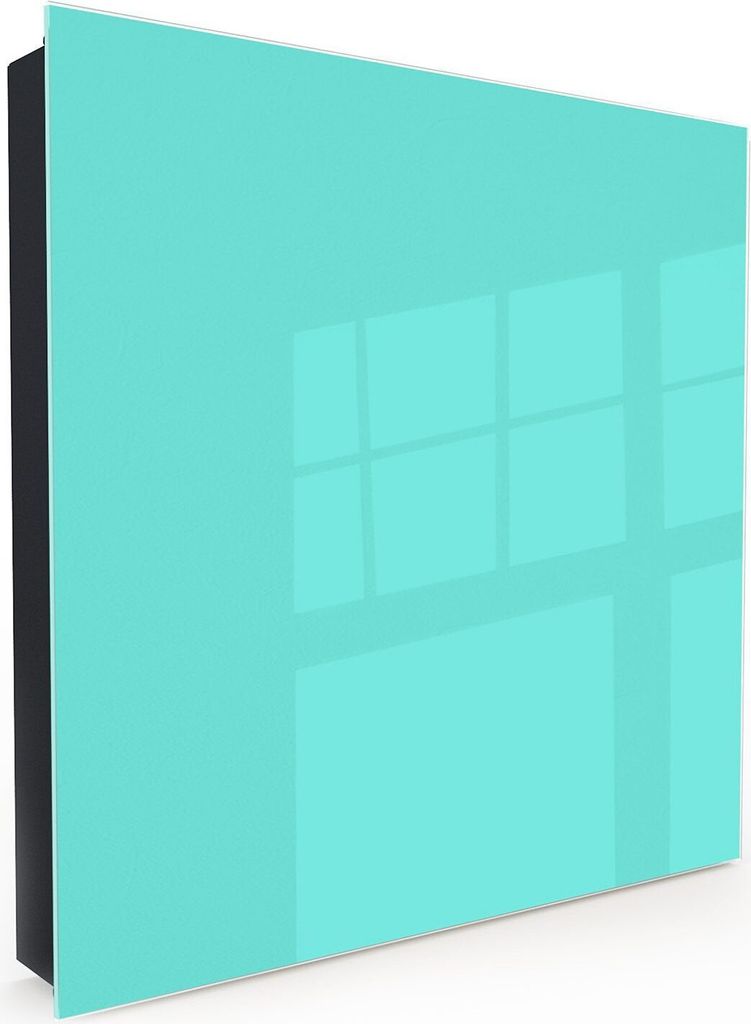 Nachbildung-Schlüsselkasten, Magnetpinnwand und Memoboard mit Glasfront Motiv Mintblauer Hintergrund