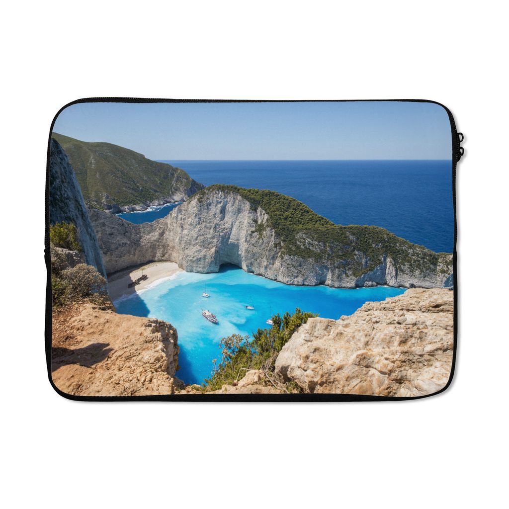 MuchoWow Laptop Hülle 13 Zoll Das Meer von Zakynthos Laptoptasche - Laptophülle - Sleeve - Rundumschutz
