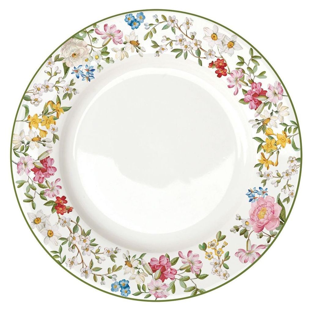 Speiseteller GARDEN DREAMS weiß mit bunten Blumen D. 26,5cm Produktbild 