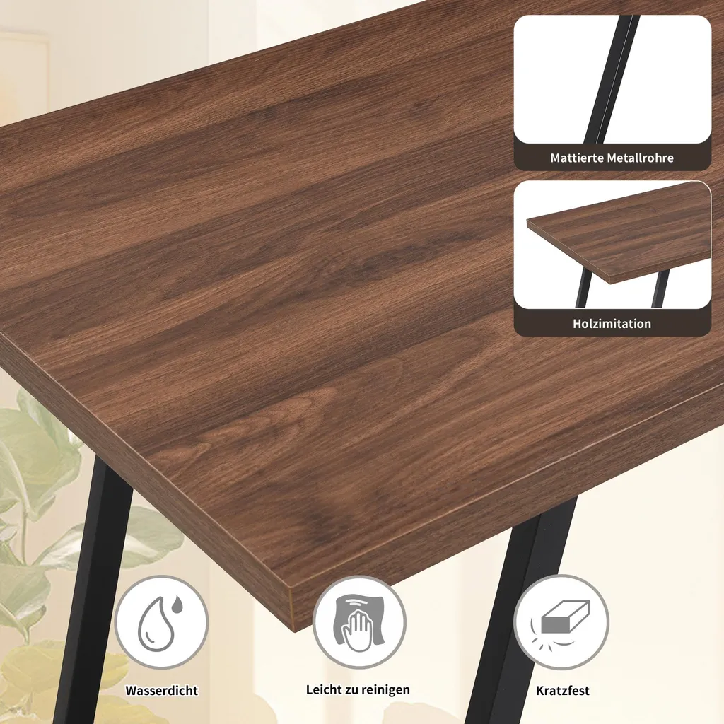 Table d'ordinateur de Bureau avec Rangements en Bois Style Industriel - 6
