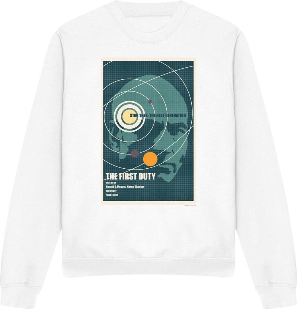 Star Trek - "The Next Generation Season 5 Episode 19" Sweatshirt für Herren/Damen Uni TV11907 (L) (Weiß)