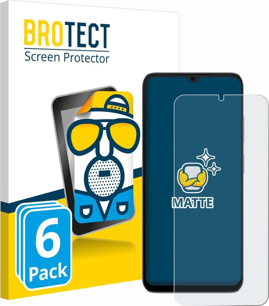 6x BROTECT Schutzfolie für Doogee Note 56X Pro Displayschutz Displayschutzfolie Folie Matt Entspiegelungsfolie