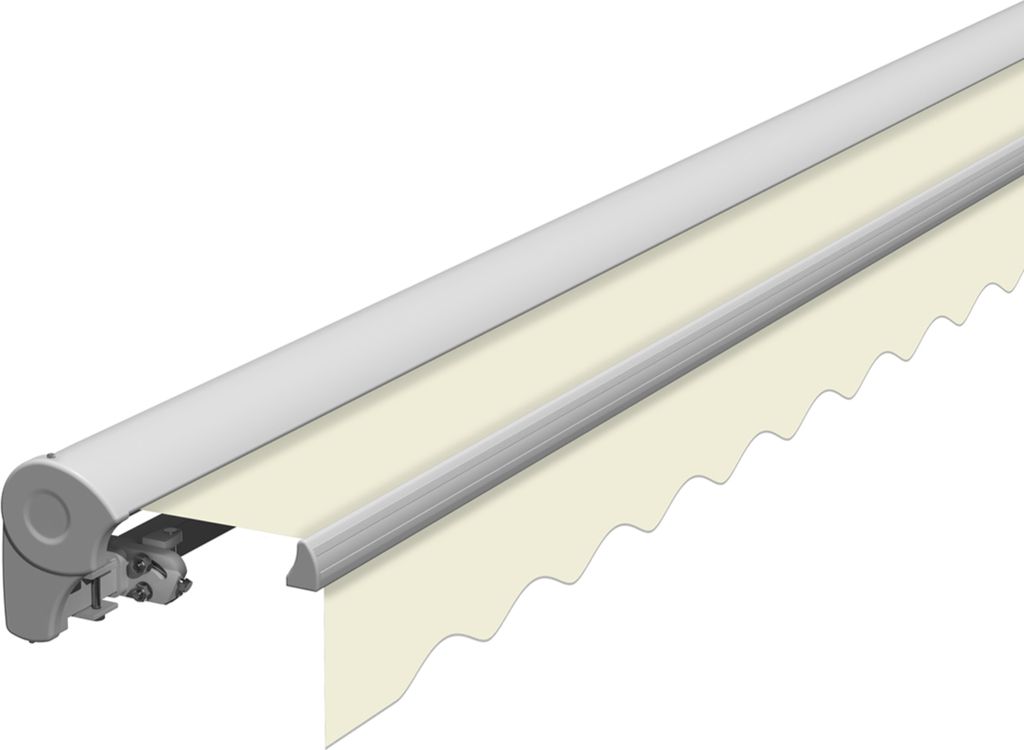 Eclipse "Standard" manuell Halbkassettenmarkise 3,5x3 m Tuch: Beige