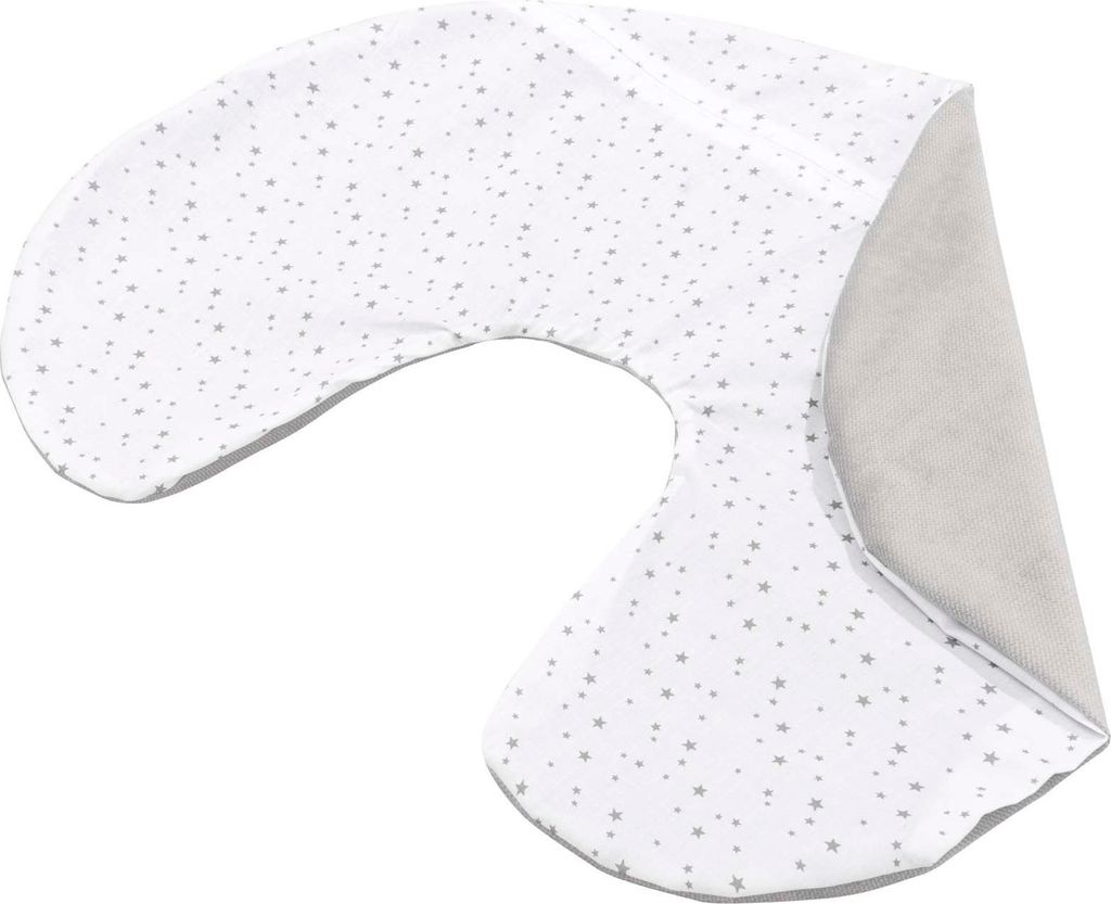 Twinkle Stars & Grey Velvet Kissenbezug für Stillkissen