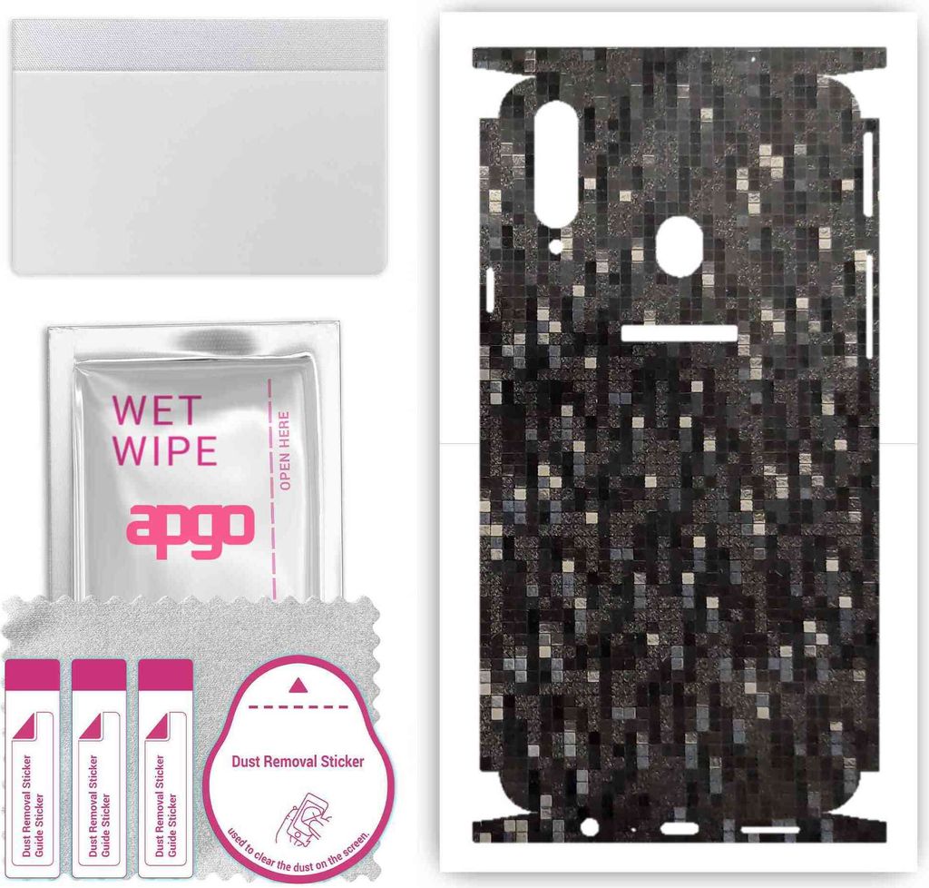 apgo Rückseite + Seiten Schutzfolie, Skin, kompatibel mit Samsung Galaxy A20s, Hinten Displayschutzfolie aus Vinylfolie, kratzfest, einfache Monta...