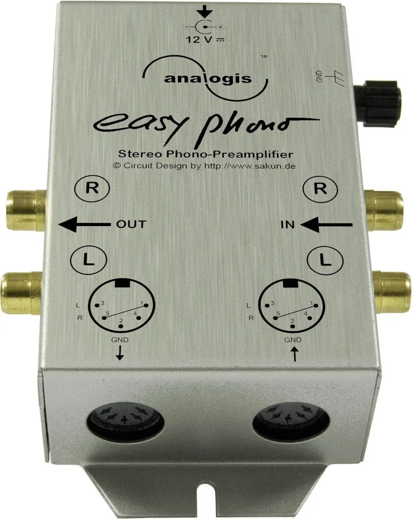 Préamplificateur Phono analogis Easy Phono avec entrées RCA et DIN 5 pôles